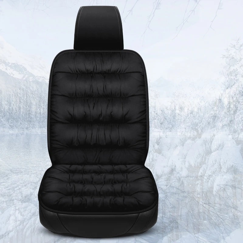 Winter Down Car Seat Cushion - Thickened, Soft, Split Headcap Design for Front Seats - Delicate Leather