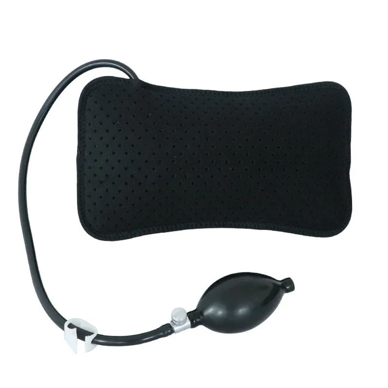 Inflatable Lumbar Support Cushion – Portable Orthopedic Massage Pillow for Back & Posture Correction - Delicate Leather