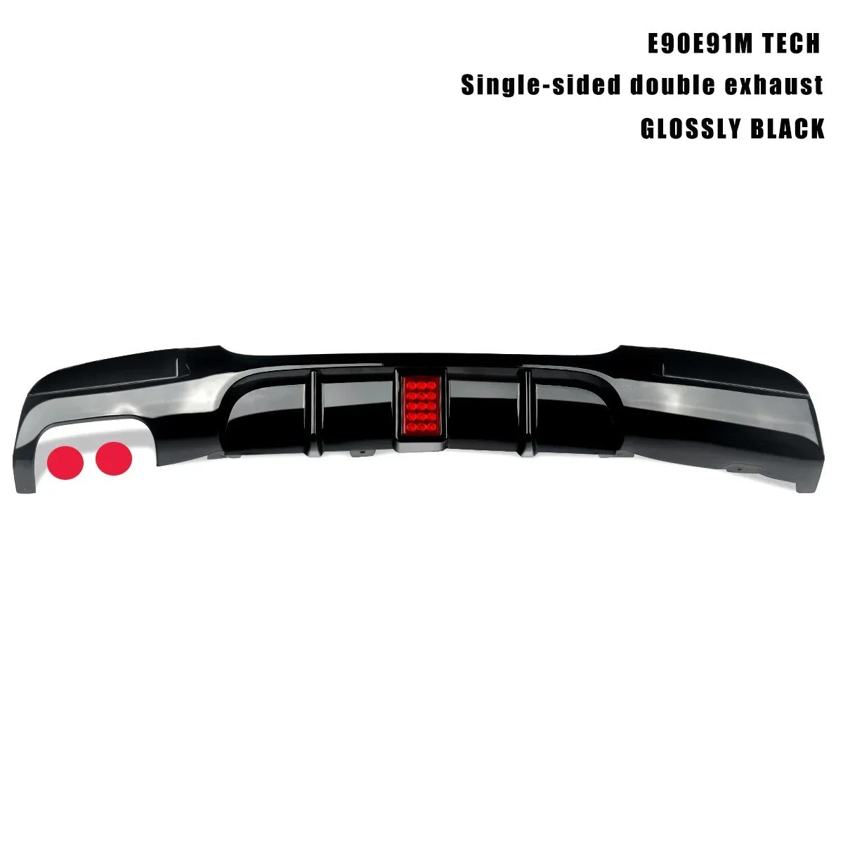 Rear Bumper Diffuser with LED Brake Light for BMW 3 Series E90/E91 (2006-2012) – M-Tech Bumper - Delicate Leather