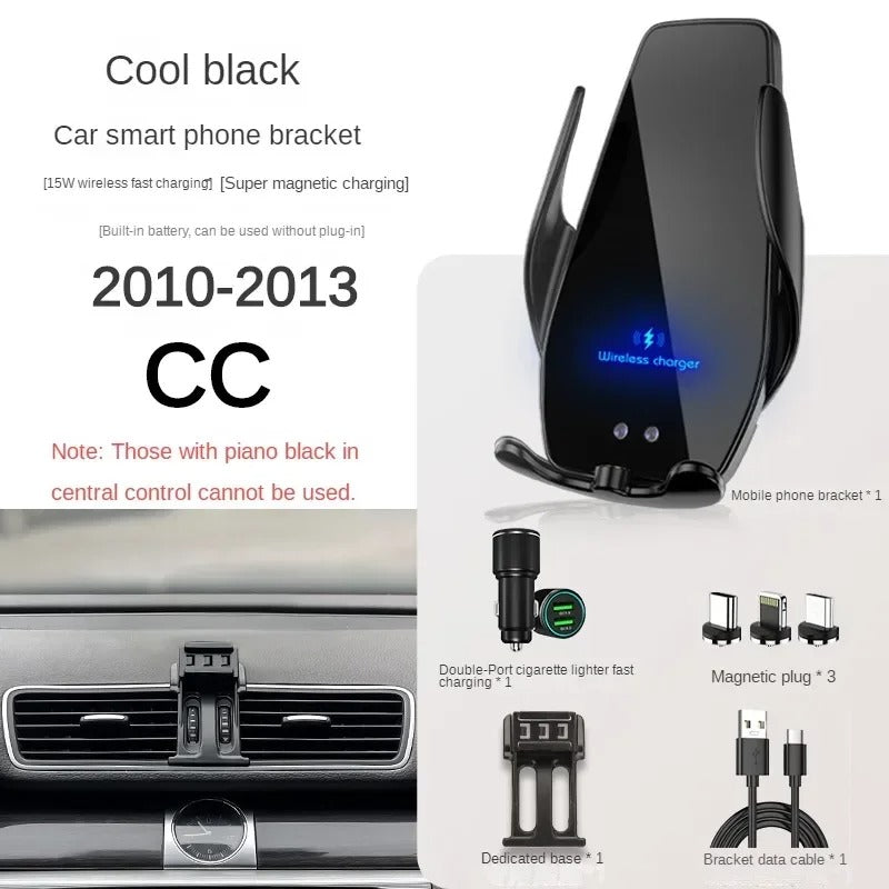 Wireless Charger Car Mount for Volkswagen CC (2010-2013) – Mobile Phone Holder & GPS Navigation Bracket