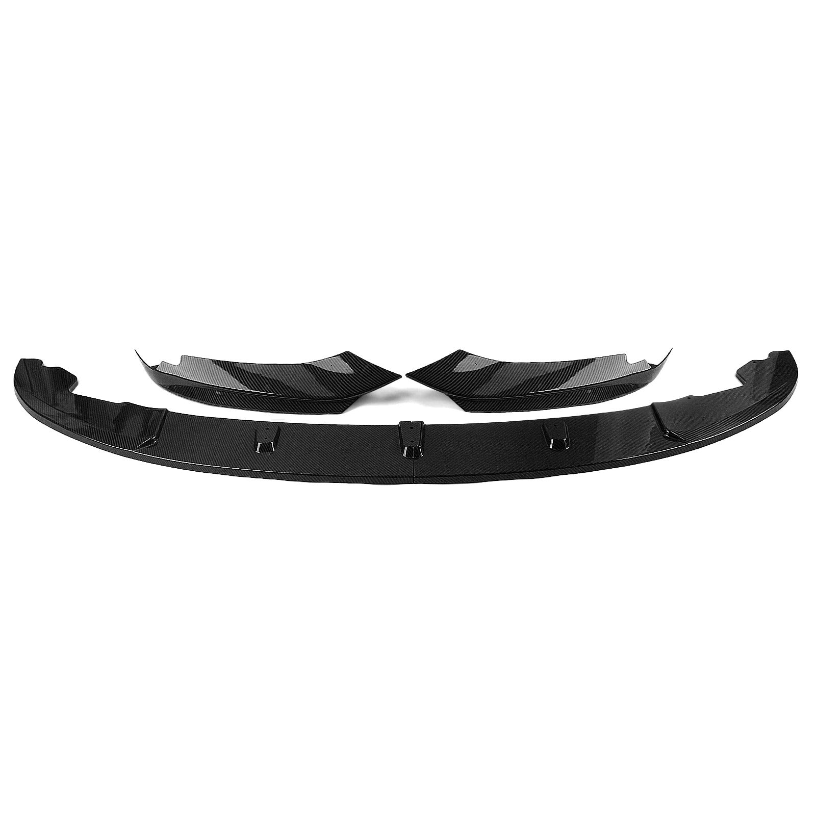 Gloss Black/Carbon Fiber Look Front Bumper Spoiler Lip for BMW F32/F33/F36 4 Series M Sport (2014-2020) - Delicate Leather