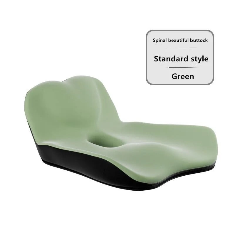 Memory Foam Massage Seat Cushion – Coccyx Support for Office, Car, and Desk Chairs - Delicate Leather