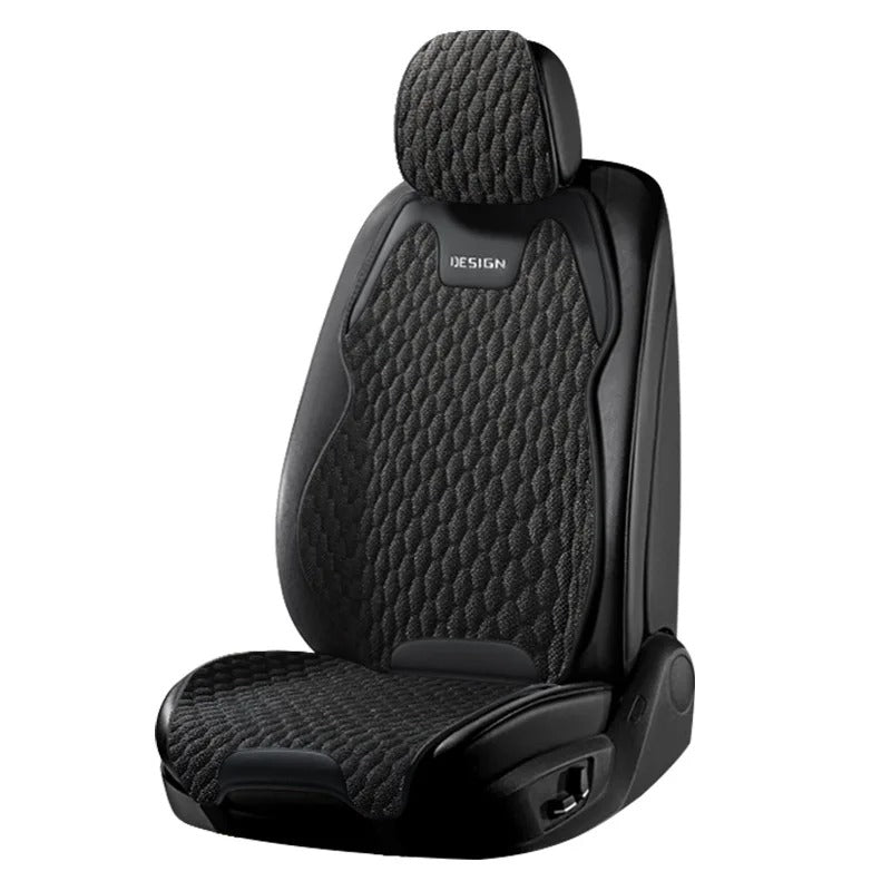 Ice Silk Car Seat Cushion - Breathable, Comfortable, Durable, All-Season Universal Front Seat Cover - Delicate Leather