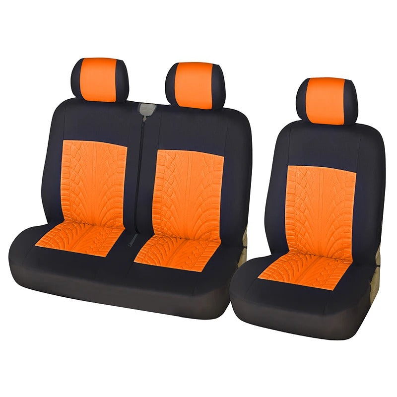 Universal 2+1 Car Seat Covers - Stylish and Protective Seat Covers for Cars, Vans, SUVs, and Trucks - Delicate Leather