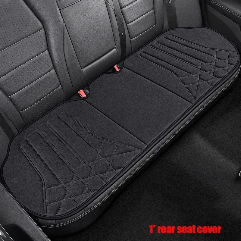 Universal Soft Suede Car Seat Cover - Breathable, Anti-Slip Driver's Support Cushion - Delicate Leather