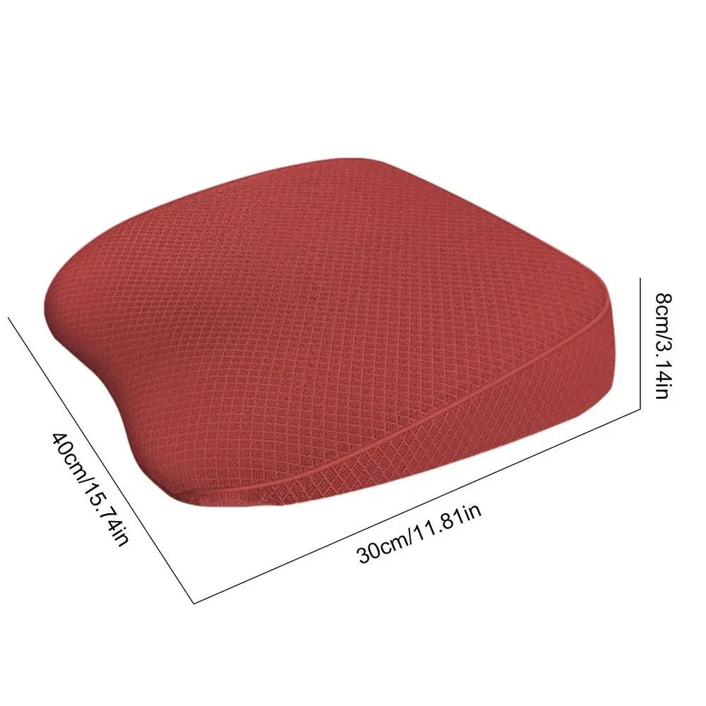 Portable Car Booster Seat Cushion – Heightening Mat with Lumbar Support for Improved Visibility and Fatigue Relief