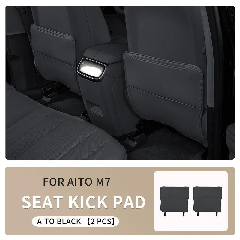 Seat Back Protector Kick Pad – For SERES AITO M7 Anti-Kick Mud & Dirt Pad with Storage - Delicate Leather