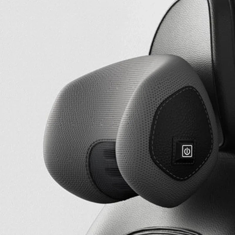 Electric Massage Neck Pillow & Lumbar Support Pad – Universal Car Seat Relaxation Headrest - Delicate Leather