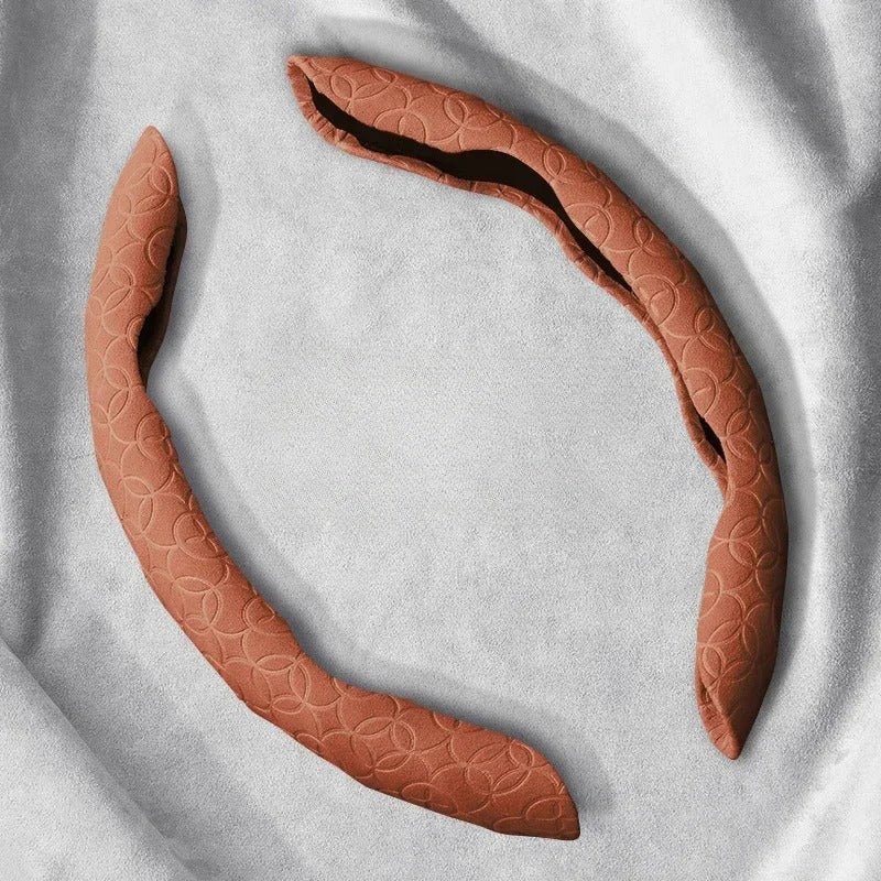 Suede Universal Car Steering Wheel Cover - Protect Your Steering Wheel,Car Decoration Accessories Anti Slip Steering Wheel Cover - Delicate Leather