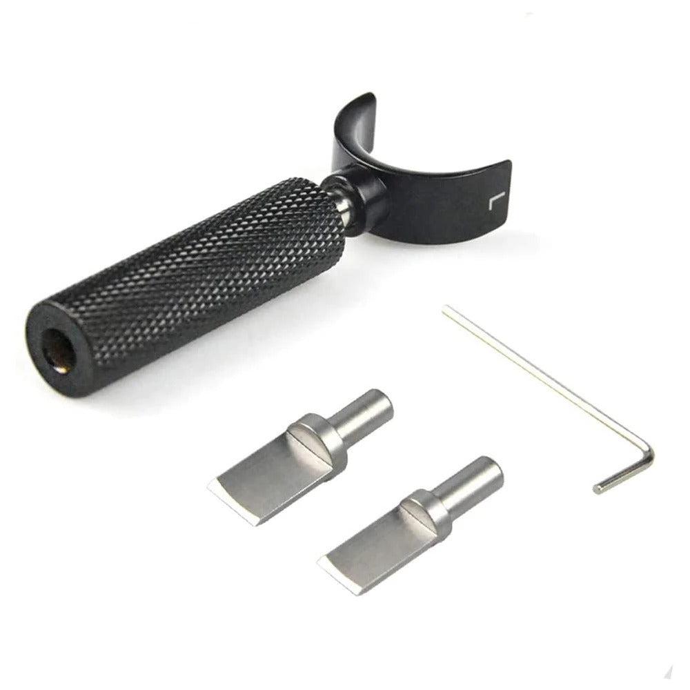 Leather Swivel Knife Set – Adjustable Brass Handle with Dual Blades for Precision Leather Carving - Delicate Leather