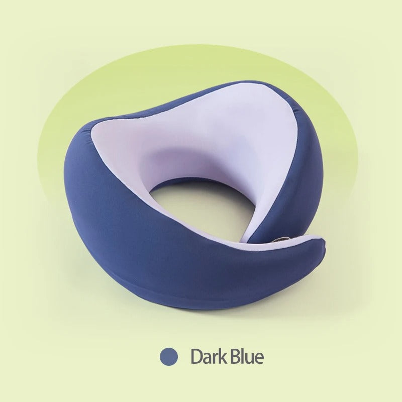 Portable Memory Foam Neck Pillow – U-Shaped Travel Pillow for Cervical Support, Camping, and Rest - Delicate Leather