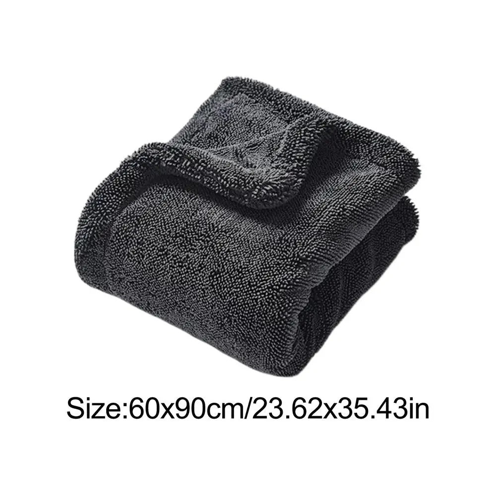 Double-Sided Car Cleaning Towel – Absorbent Multipurpose Twisted Braid Cloth - Delicate Leather