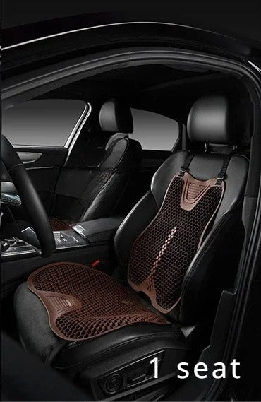 Universal Summer Car Seat Cushion – Breathable Cooling Seat & Backrest Pad | Car Interior Seat Protector - Delicate Leather