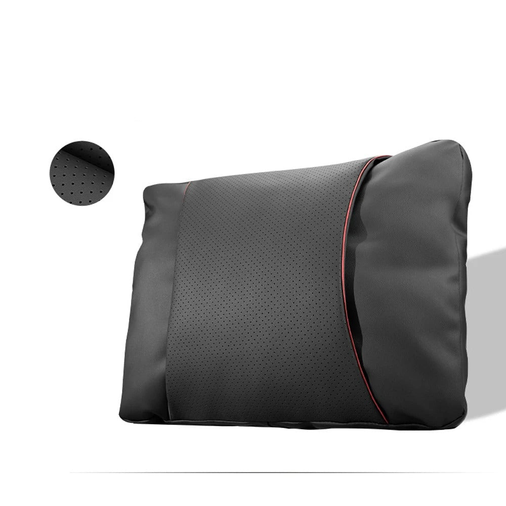 Nappa Leather Car Neck & Lumbar Support Pillow - Ergonomic Headrest and Waist Cushion for Volvo XC Series - Delicate Leather