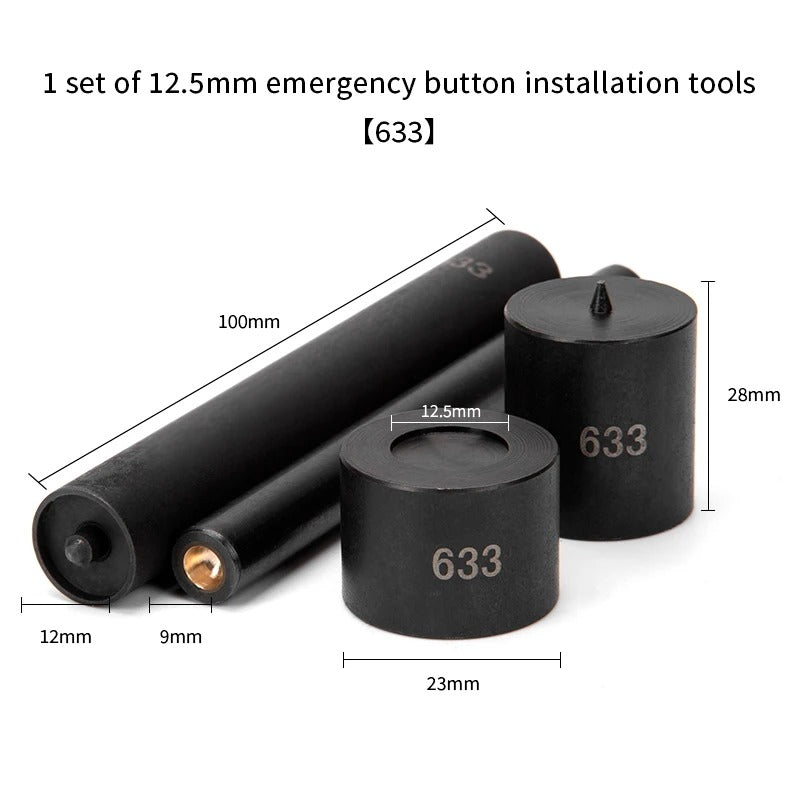 Professional Snap Button Setter Tool Kit – Precision Mold Die Tools for Snap Fastener Installation (8/10/12.5/15mm) - Delicate Leather