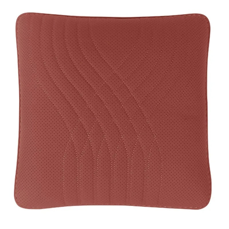 Multi-Functional Car Pillow & Blanket – Leather Lumbar Support Cushion with Hidden Quilt - Delicate Leather