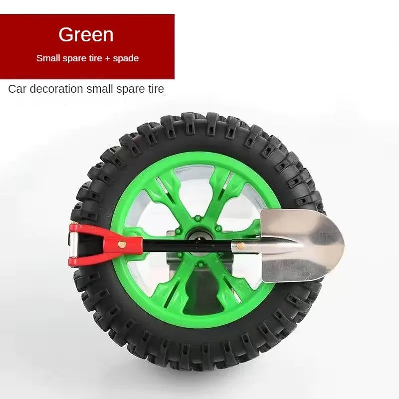 Mini Decorative Spare Tire – Creative Off-Road Trunk Decoration for Cars - Delicate Leather