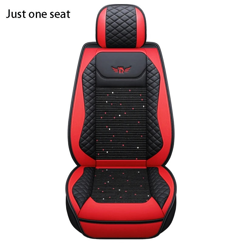 Universal Car Seat Cover for Toyota Models - Waterproof Artificial Leather for All Seasons - Delicate Leather