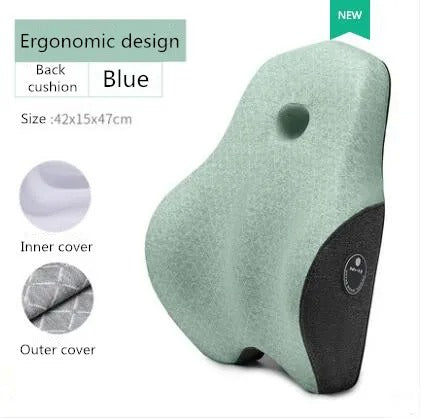 Memory Foam Cushion Set – Lumbar Support and Orthopedic Pillow for Improved Posture and Pain Relief - Delicate Leather