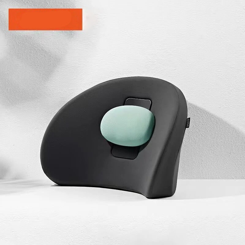 Memory Foam Car Seat Back Support – Lumbar Cushion for Low Back Pain Relief - Delicate Leather