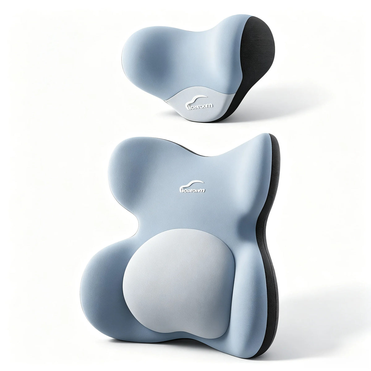 Memory Foam Car Neck & Lumbar Support Pillow – Dual-Use Travel Cushion for Comfortable Driving - Delicate Leather