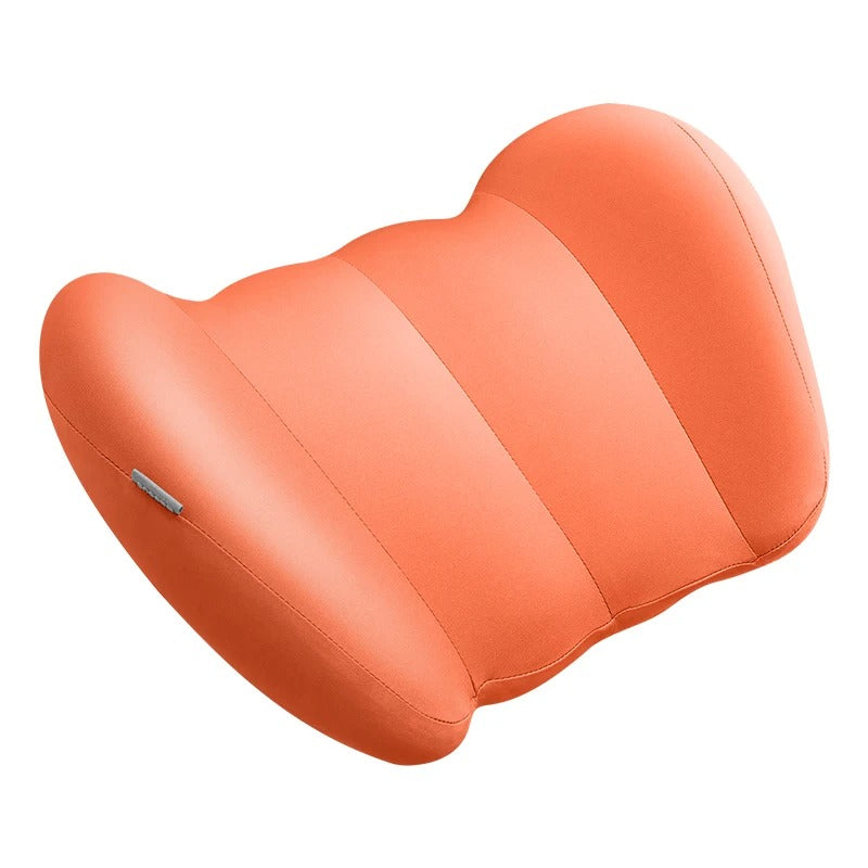 Car Headrest and Waist Pillow – 3D Memory Foam Neck and Lumbar Support Cushion - Delicate Leather