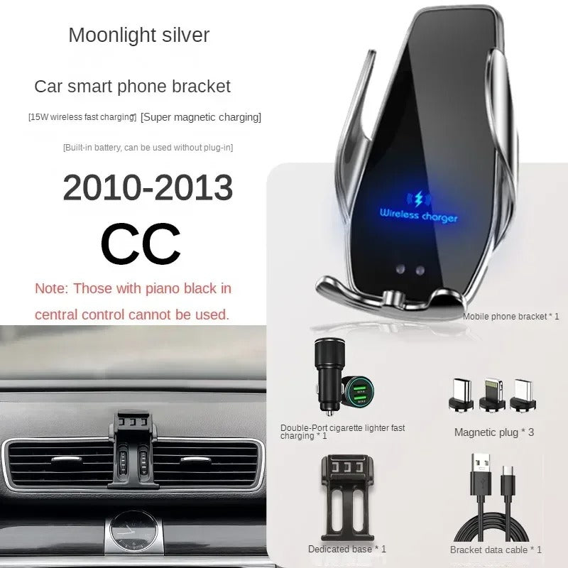 Wireless Charger Car Mount for Volkswagen CC (2010-2013) – Mobile Phone Holder & GPS Navigation Bracket