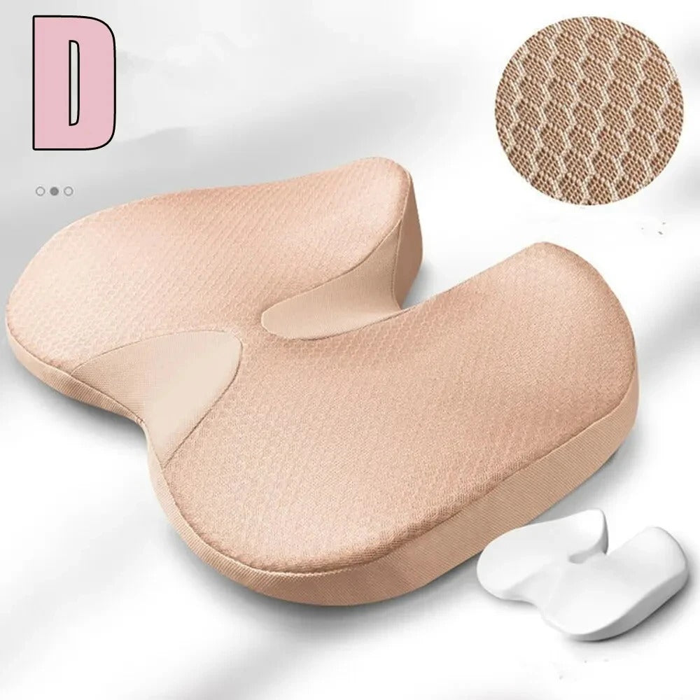 Orthopedic Memory Foam Non-Slip Cushion – Prostate Support for Tailbone, Sciatica, and Back Pain Relief - Delicate Leather