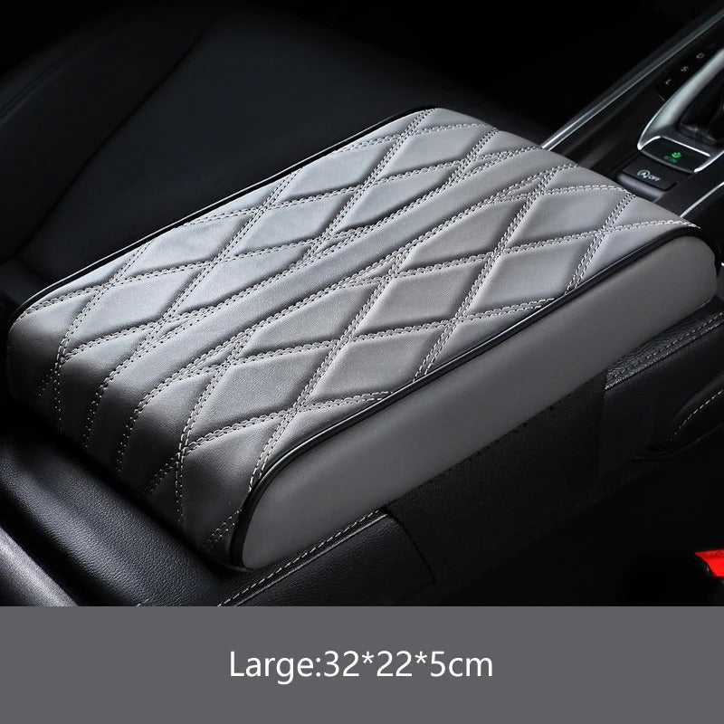 Universal Leather Memory Foam Car Armrest Height Pad – Protective Cushion for Auto Center Console Support