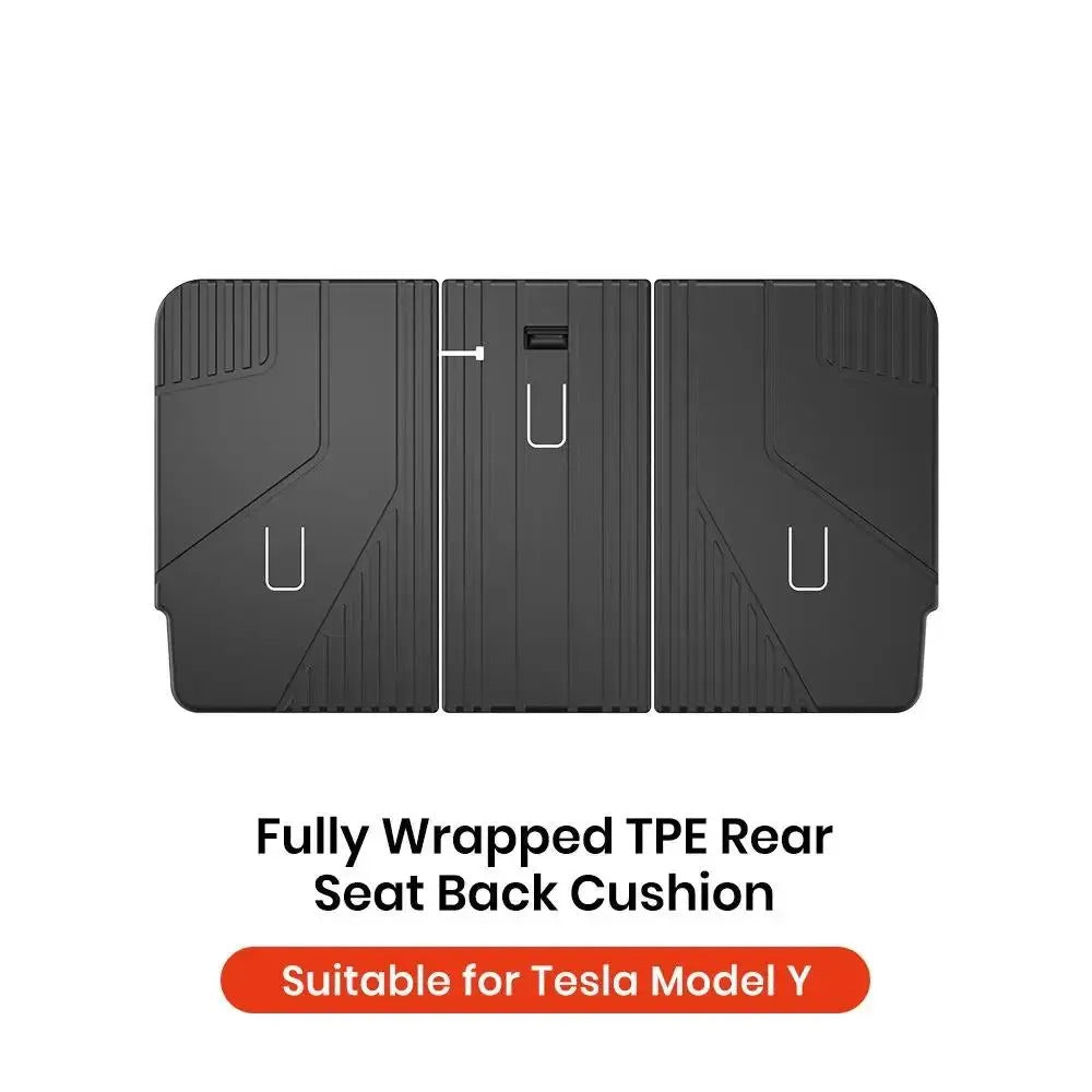 TPE Car Floor Mats & Luggage Mat Set for Tesla Model 3 Highland/Model Y (2019-2024) - Four Seasons Waterproof Anti-Slip Trunk Mat - Delicate Leather