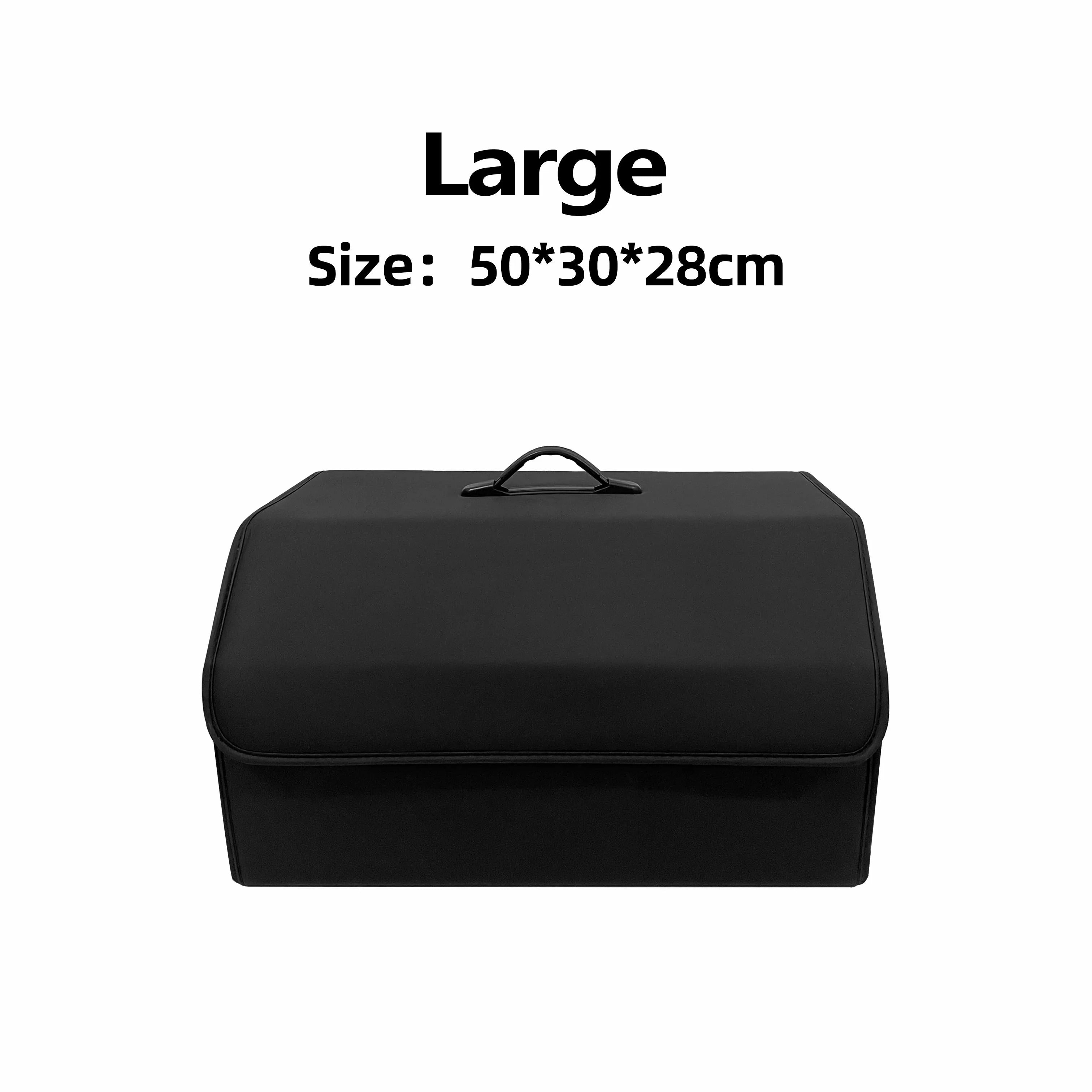 PU Leather Collapsible Car Trunk Organizer – Multipurpose Storage Box for Car Accessories & Car Tidying - Delicate Leather