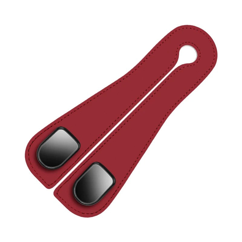 Durable Car Seat Back Double Hook – Leather Hanging Bag Storage Organizer - Delicate Leather