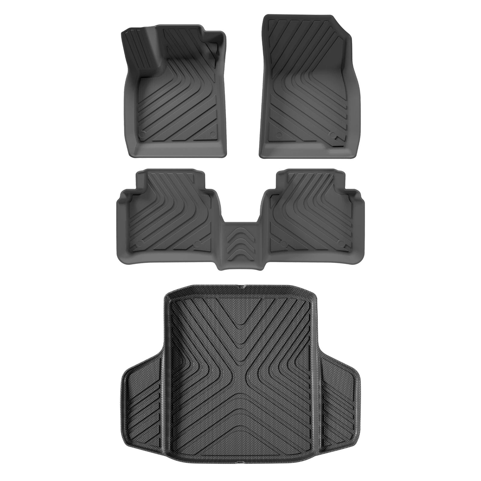 TPE 3D Car Floor Mats & Cargo Liner for Honda Accord 2023-2024 - All-Weather Auto Accessories (Left-Hand Drive) - Delicate Leather