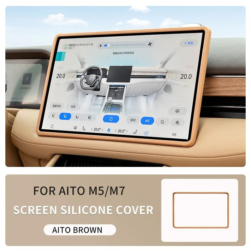 Silicone Protective Sleeve for Central Control Screen – For SERES AITO M7/M5 Navigation Screen - Delicate Leather