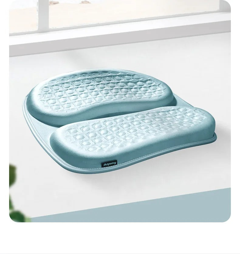 Gel U-Shaped Seat Cushion – Breathable 3D Honeycomb Design for Car, Office, and Home Use - Delicate Leather