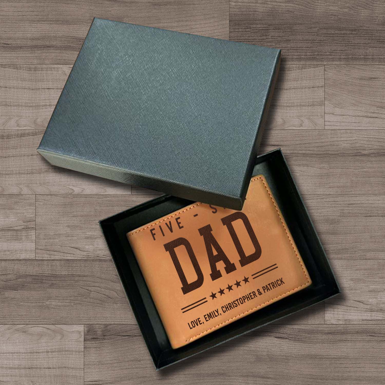 Personalized Wallet Men, Leather Wallet For Men, Custom  Engraved Wallet, Personalized Gifts For Him, Fathers Day Gifts, Husband, Boyfriend, Dad - Delicate Leather