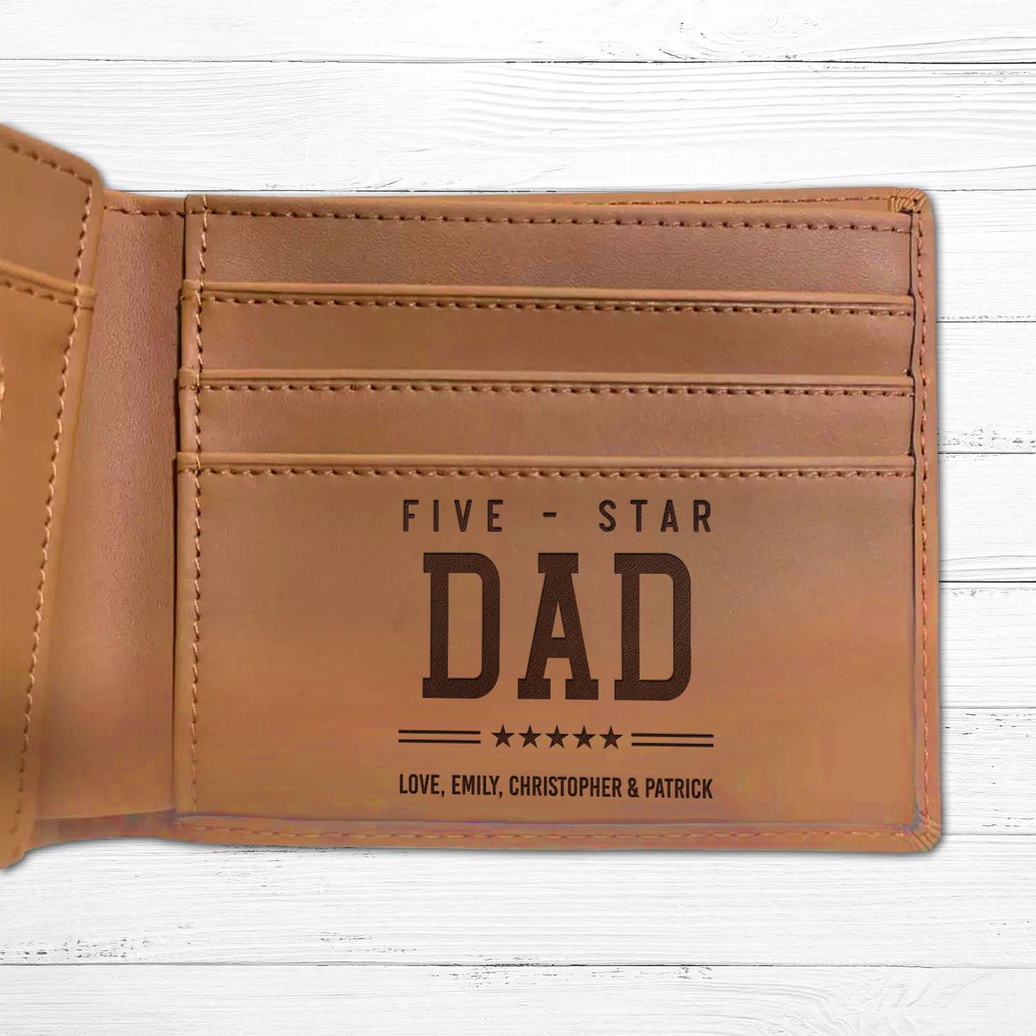 Personalized Wallet Men, Leather Wallet For Men, Custom  Engraved Wallet, Personalized Gifts For Him, Fathers Day Gifts, Husband, Boyfriend, Dad - Delicate Leather