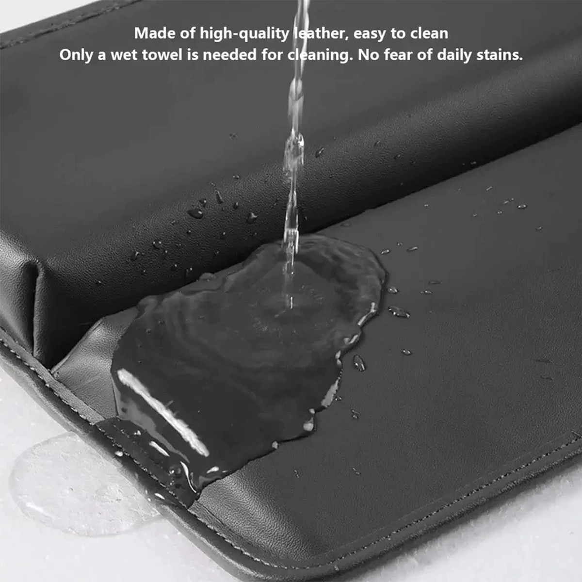 Car Seat Gap Filler Organizer, Custom-Fit For Mitsubishi, Multifunctional PU Leather Console Side Pocket Organizer for Cellphones, Cards, Wallets, Keys DLNS226 - Delicate Leather