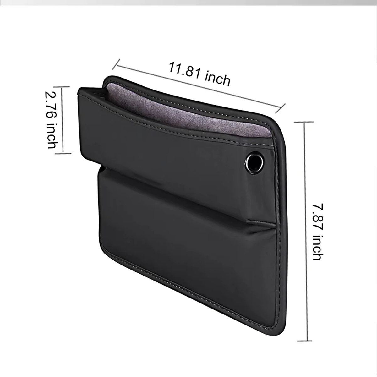 Car Seat Gap Filler Organizer, Custom-Fit For Jaguar, Multifunctional PU Leather Console Side Pocket Organizer for Cellphones, Cards, Wallets, Keys DLJG226 - Delicate Leather
