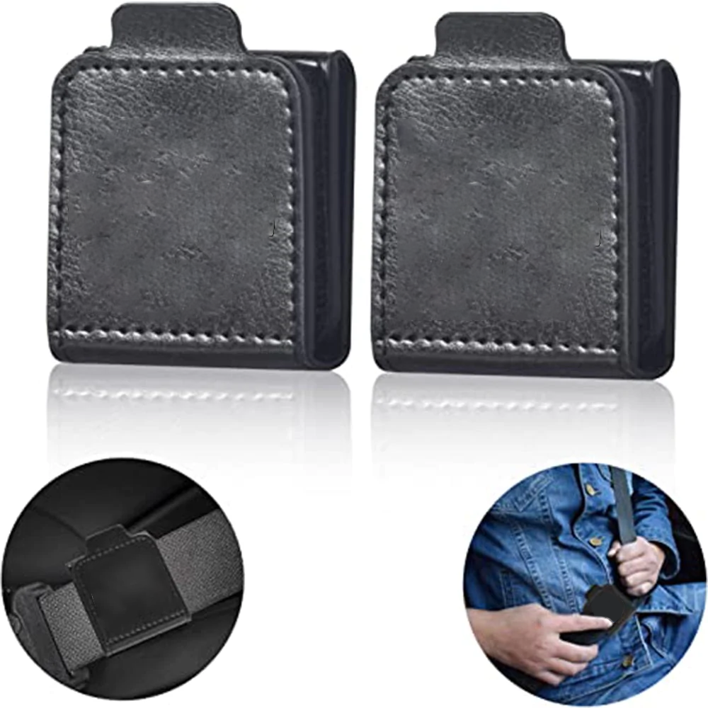 Seatbelt Adjuster, Custom-Fit For Acura, Seat Belt Clip For Adults, Universal Comfort Shoulder Neck Strap Positioner Locking Clip Protector, Set of 2 DLAC246 - Delicate Leather