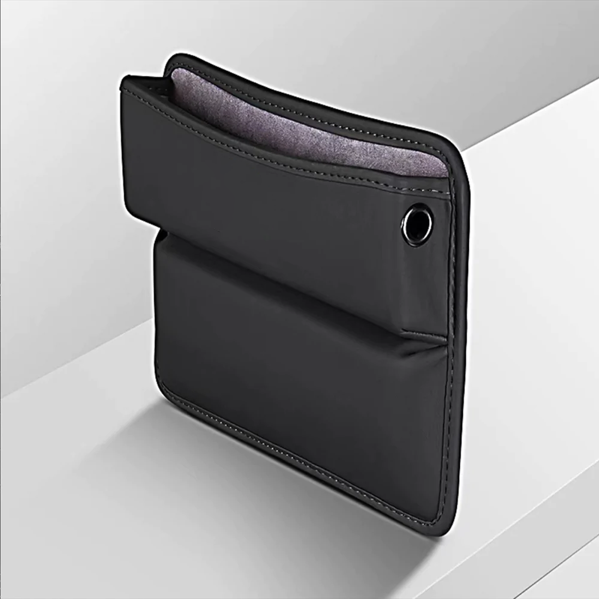 Car Seat Gap Filler Organizer, Custom-Fit For Mitsubishi, Multifunctional PU Leather Console Side Pocket Organizer for Cellphones, Cards, Wallets, Keys DLNS226 - Delicate Leather