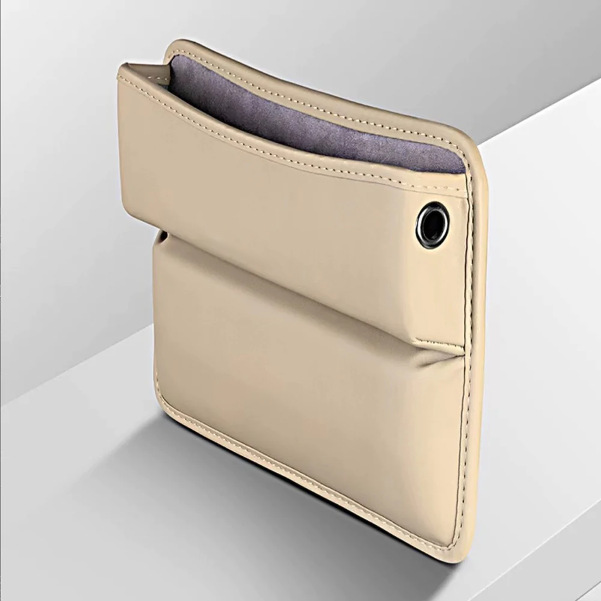 Car Seat Gap Filler Organizer, Custom-Fit For Mitsubishi, Multifunctional PU Leather Console Side Pocket Organizer for Cellphones, Cards, Wallets, Keys DLNS226 - Delicate Leather