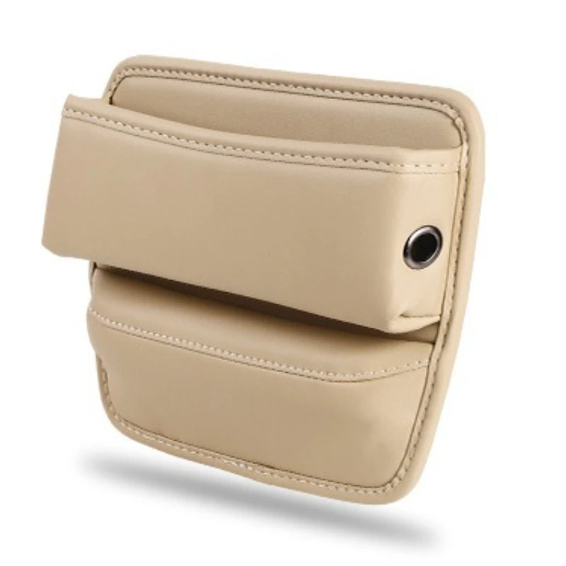 Universal Car Seat Gap Storage Box – Leather & Suede Center Seat Crevice Organizer - Delicate Leather