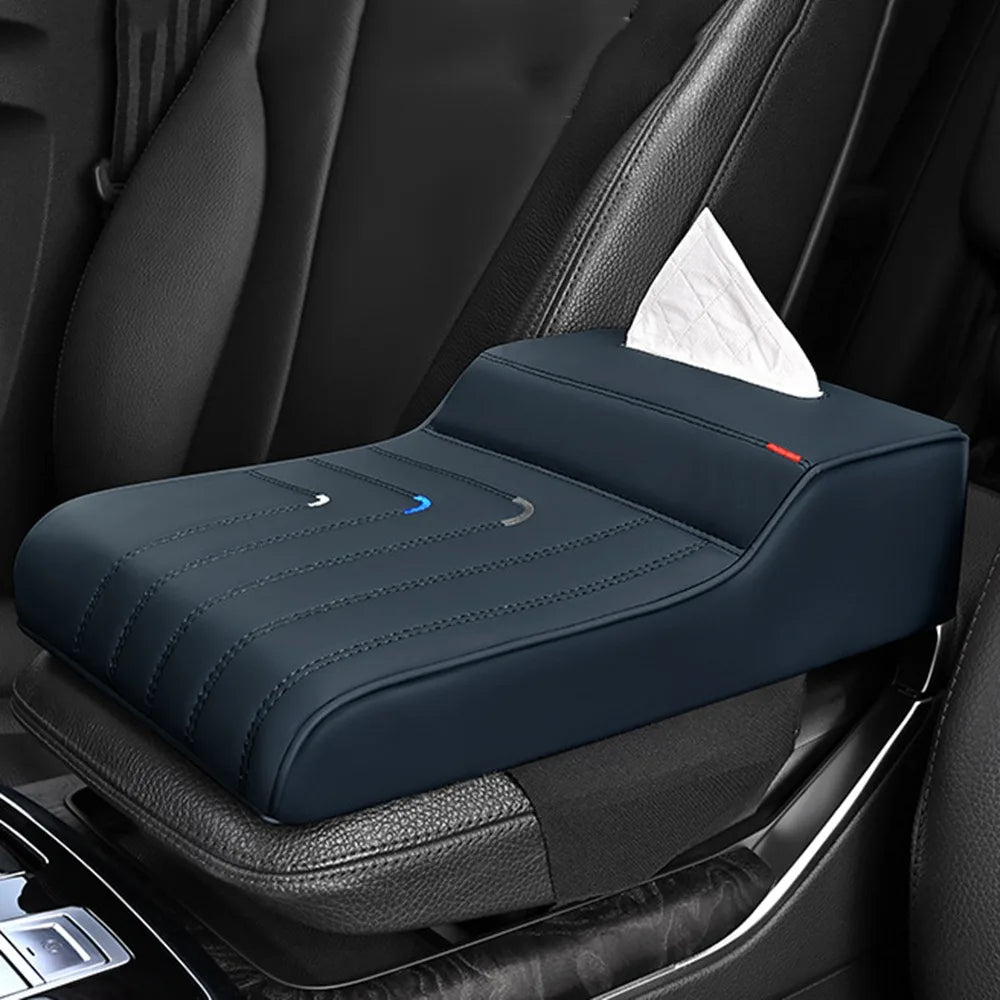 Lengthening Car Center Armrest Box Pad – Leather & Memory Sponge, Anti-Fouling, Wear-Resistant, Durable - Delicate Leather