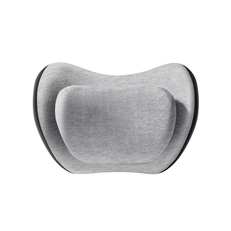 Car Seat Neck & Lumbar Support Pillow – Memory Foam Headrest Cushion for Travel - Delicate Leather