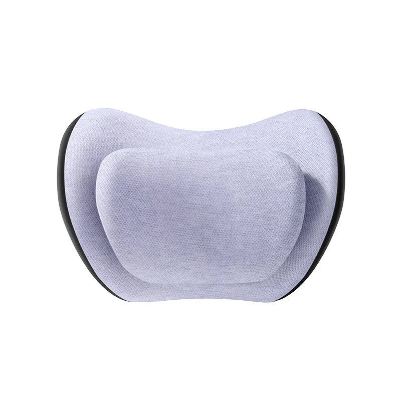 Car Seat Neck & Lumbar Support Pillow – Memory Foam Headrest Cushion for Travel - Delicate Leather
