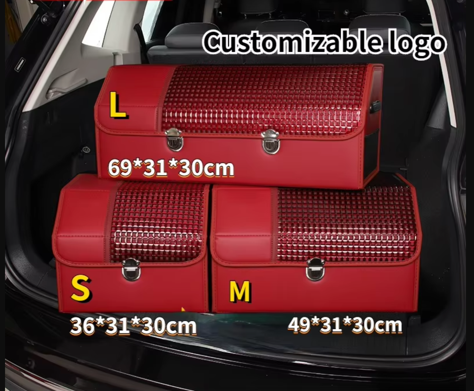 Organizer for Trunk Box Storage, Car Accessories Interior Vehicle Supplies Accessories for the Car - TBS - MB - Delicate Leather