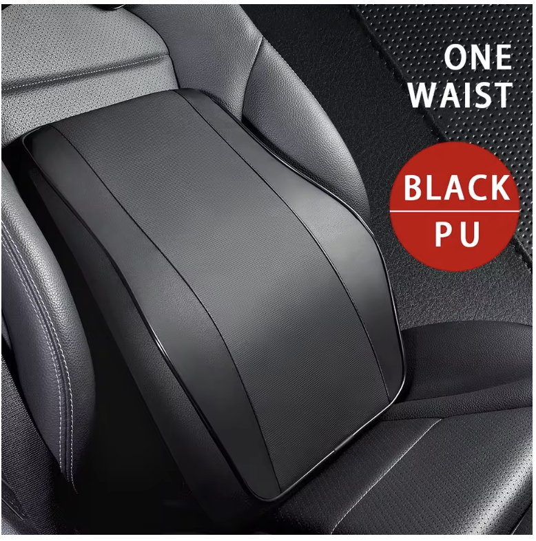 Car Lumbar Support Pillow Memory Foam Lumbar Back Support Cushion - Delicate Leather