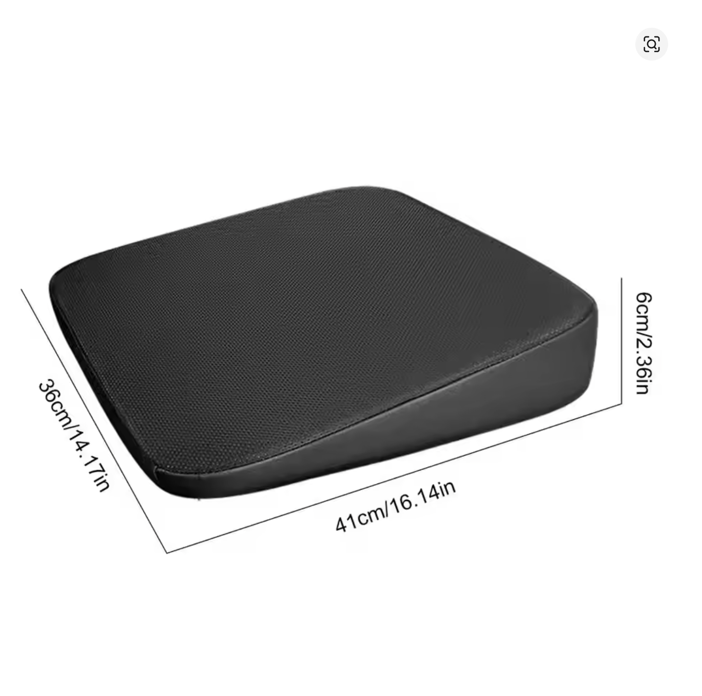 Car Seat Heightening Cushion – Ergonomic Thickened Driver Seat Cushion for Comfort and Improved View - Delicate Leather