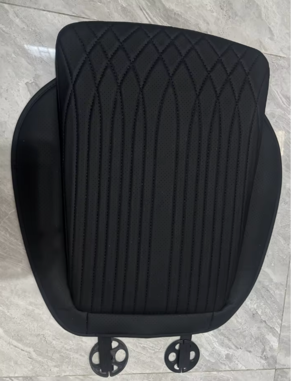 Luxury Leather Car Seat Cushion – Breathable, Non-Slip Support Pad for Universal Fit - Delicate Leather